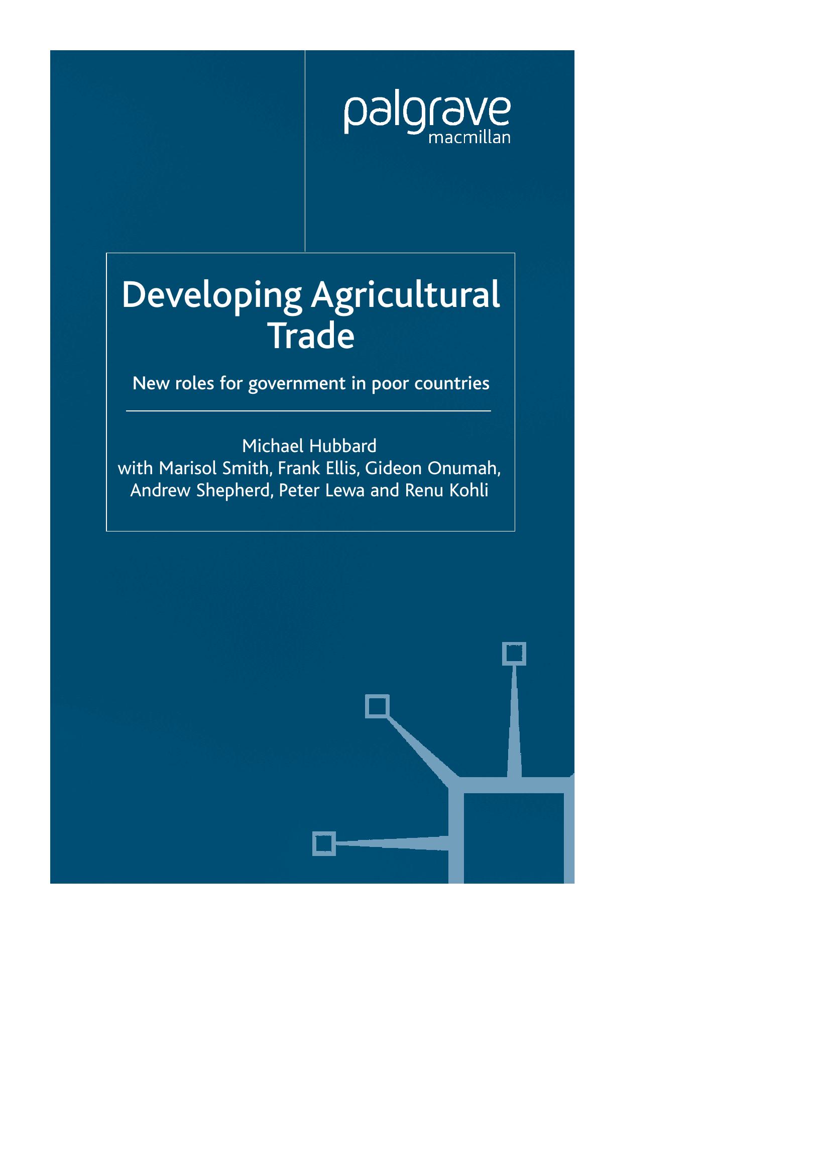 Developing Agricultural Trade