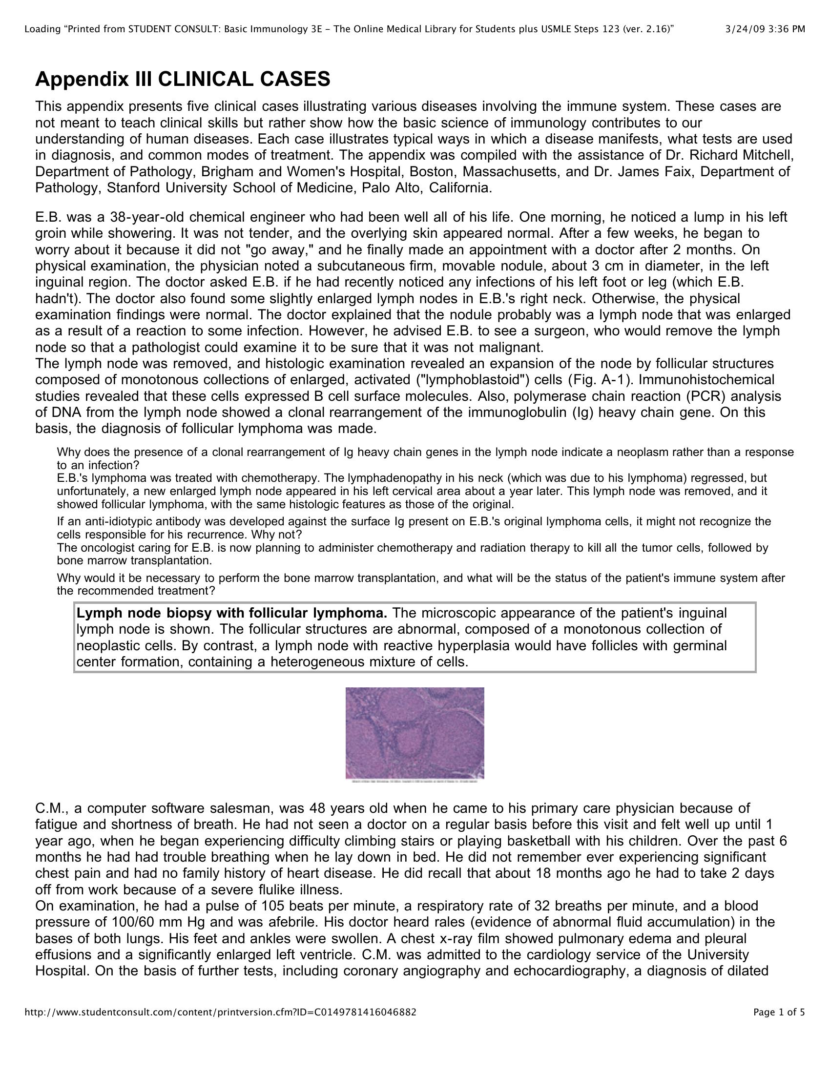 Loading "Printed from STUDENT CONSULT: Basic Immunology 3E - The Online Medical Library for Students plus USMLE Steps 123 (ver. 2. 16)"
